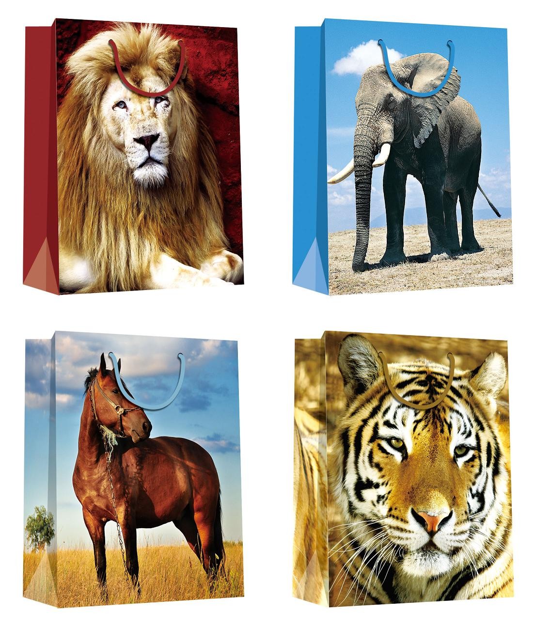 Different animal patterns design everyday eco-friendly high quality Paper Gift Bags