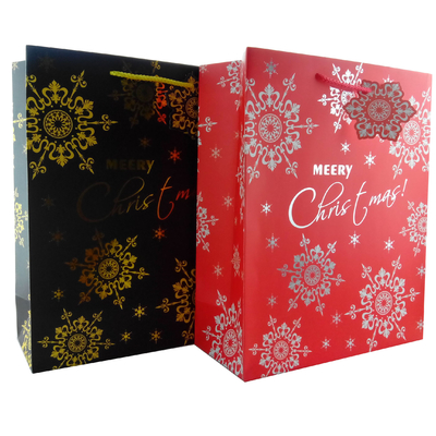 Luxury Christmas Gift Paper Bags with Flower Patterns differnt colors