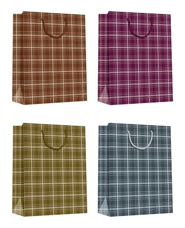 Different colors frid Paper Shopping Bags for luxury cloth, wallet, belt