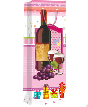 Hiqh quality custom paper material for shopping wine bag